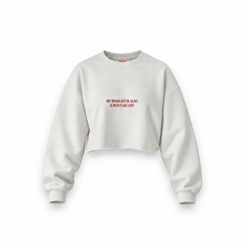 Red Flag Wishlist Oversize Crop Sweatshirt