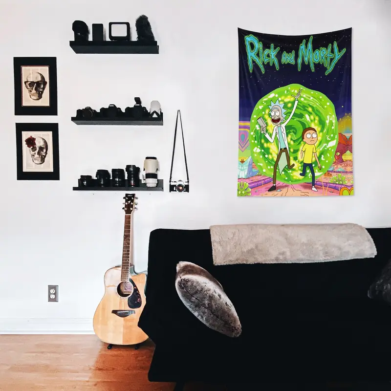 Rick and Morty Portal Duvar Örtüsü