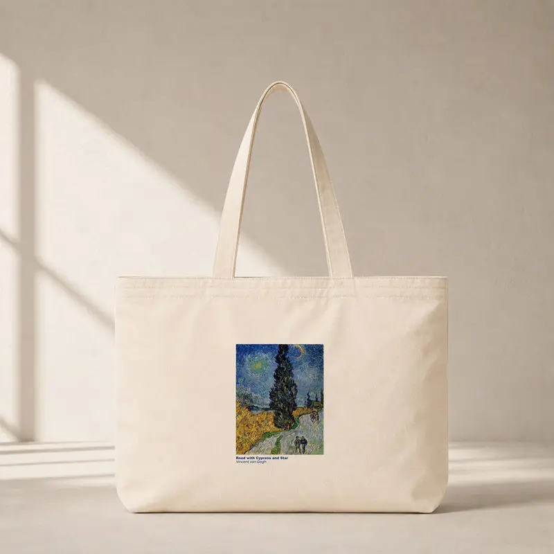 Road with Cypress and Star Club Tote Bag