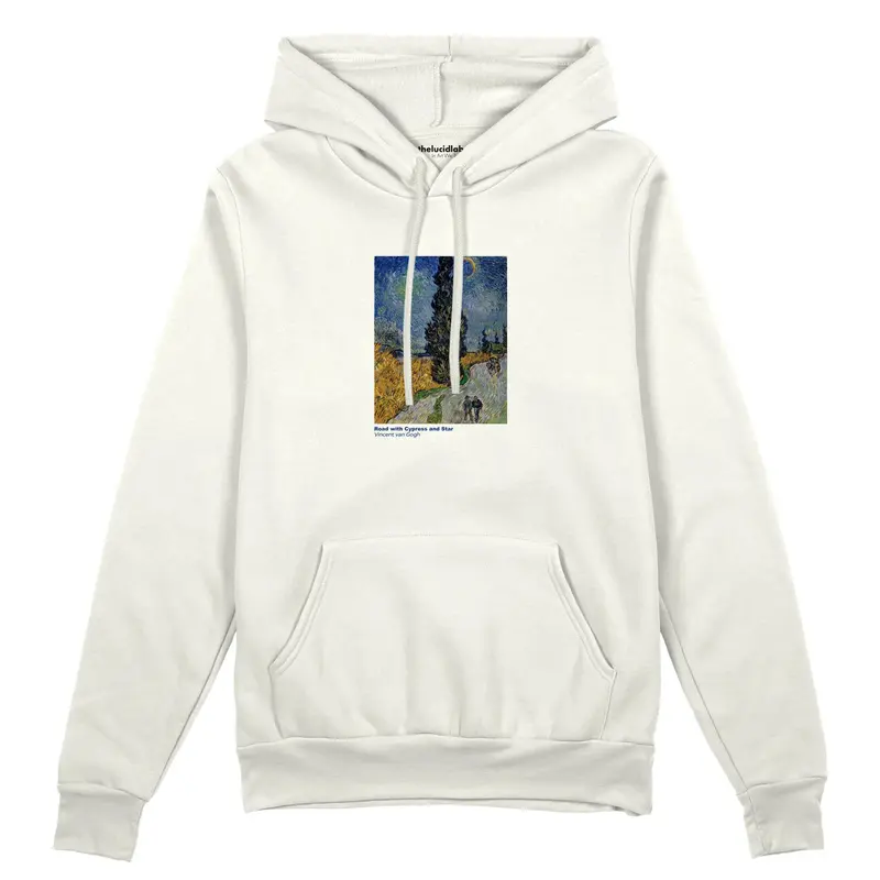 Road with Cypress and Star Oversize Hoodie