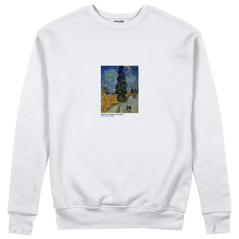 Road with Cypress and Star Sweatshirt