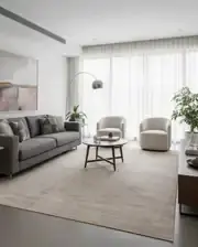 Roma 1111 Gri Yumuşak Dokuda Görünümlü Akrilik Salon Halısı