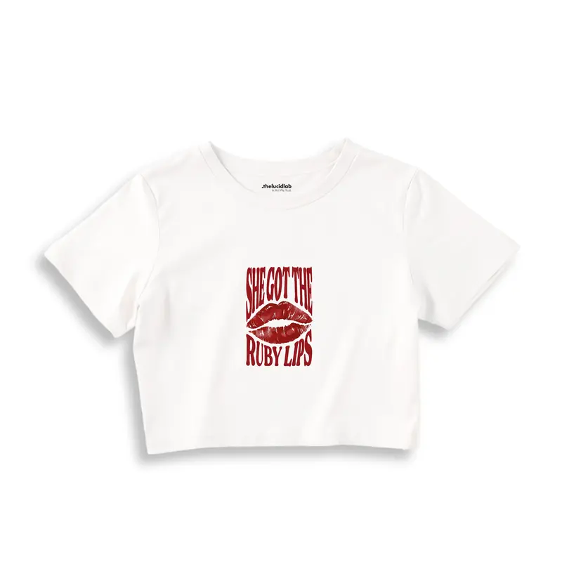 Ruby Lips Crop Tişört