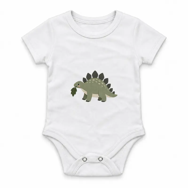 Sage Stegosaurus Carrying a Leaf Çıtçıtlı Body