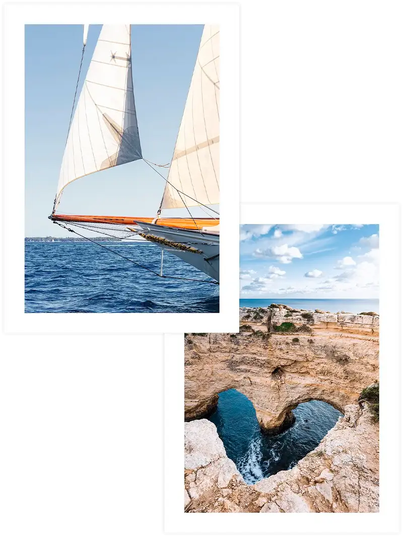 Sailing & Cliffs - Poster Seti