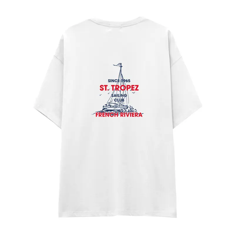 Saint Tropez Sailing Club Oversize Tişört