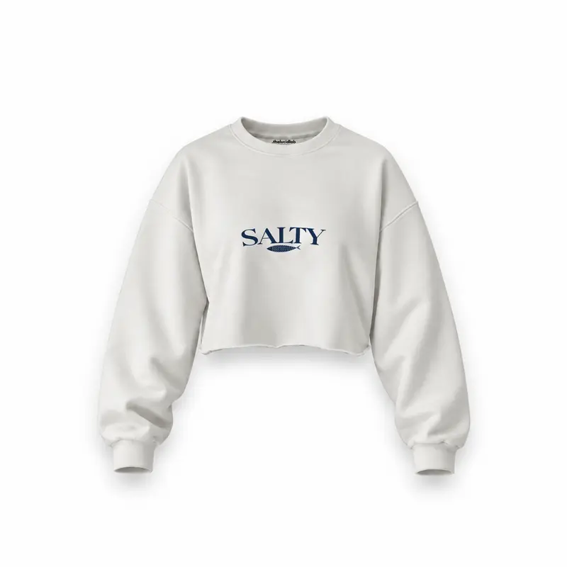 Salty Oversize Crop Sweatshirt