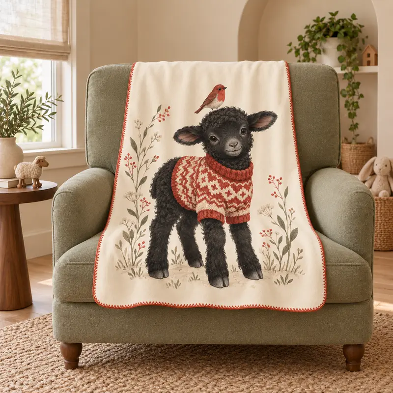 Scarlet Sheep Polar Bebek Battaniyesi
