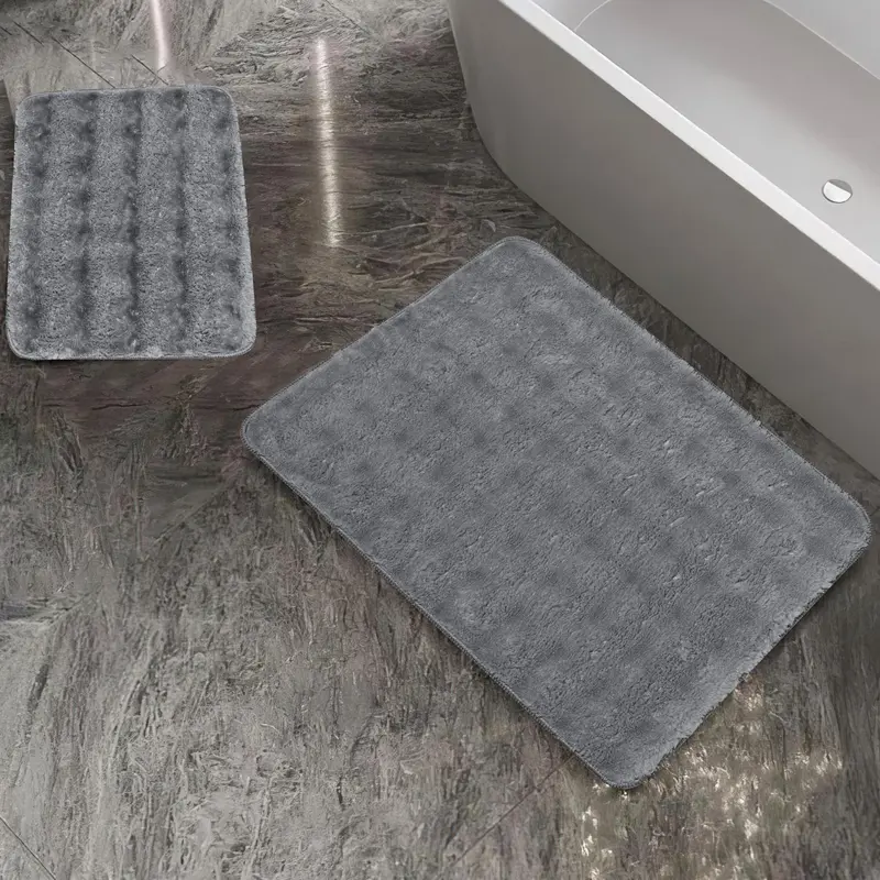 Schafer Home Pia 2 li Peluş Banyo Paspası Gri