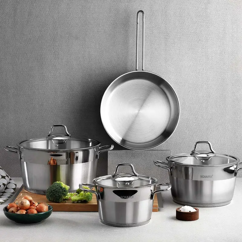 Schafer Vals 7 Parça Çelik Tencere Seti Inox