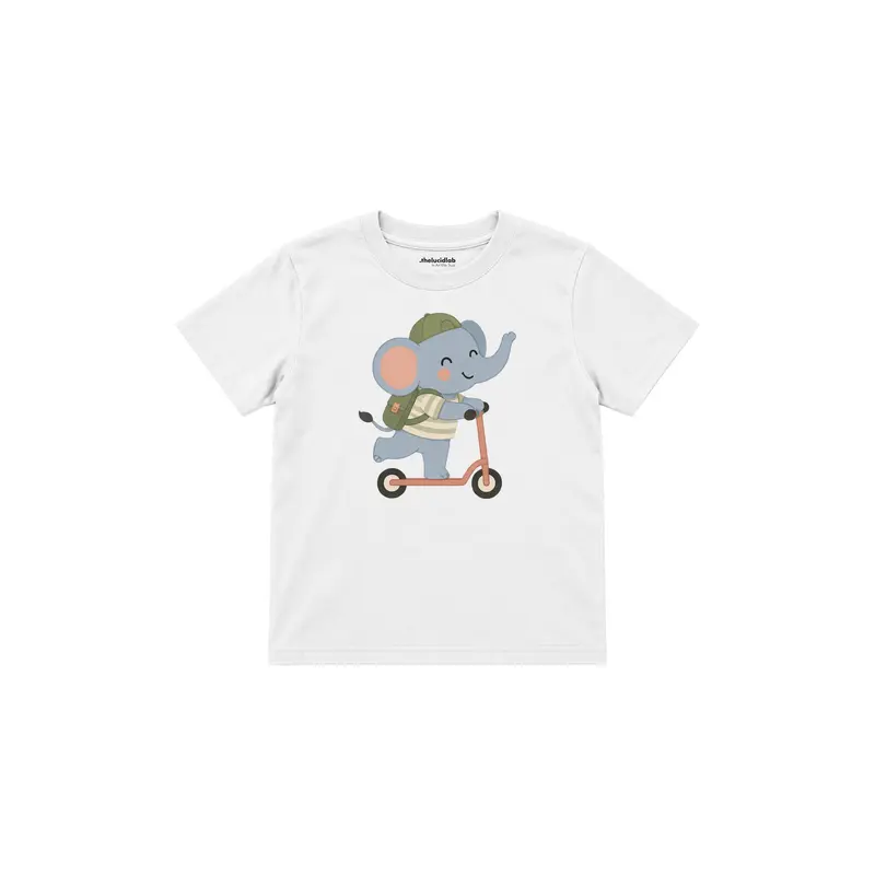 Scooter Elephant Çocuk Tişört