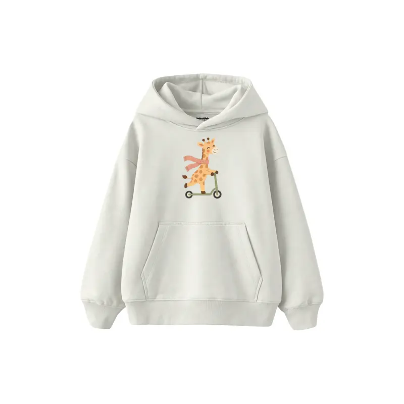 Scooter Giraffe Çocuk Hoodie