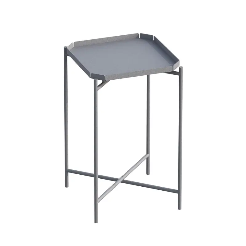 Sekizgen Metal Tepsi Sehpa - Antrasit