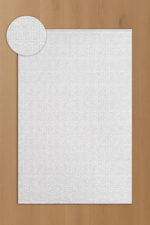 Seren Rovi NF02A Gri Bej Geometik Desenli Halı