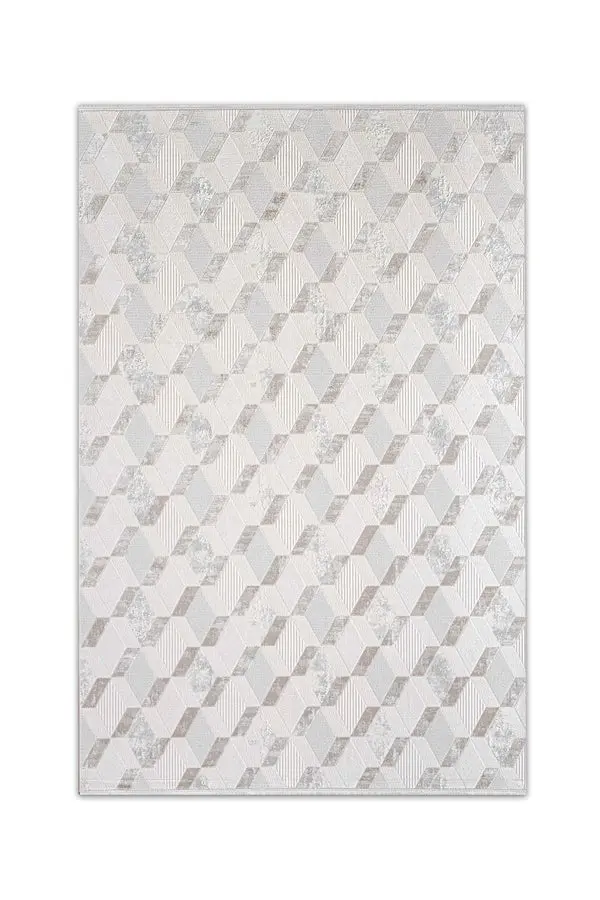 Seren Sina NF05A Bej Geometik Desenli Halı