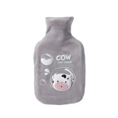 Sevimli İnek Desenli 600 ML Sıcak Su Torbası Gri