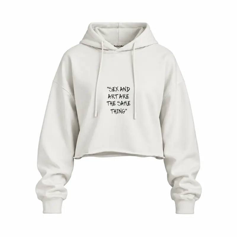 Sex And Art Oversize Crop Hoodie