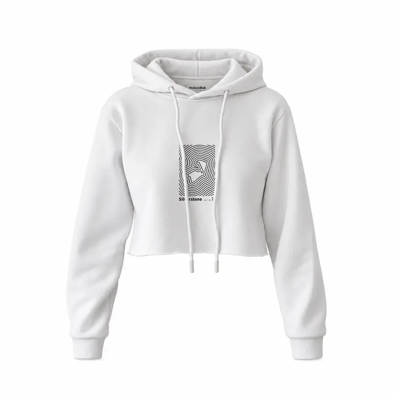 Silverstone Circuit Artwork Crop Hoodie
