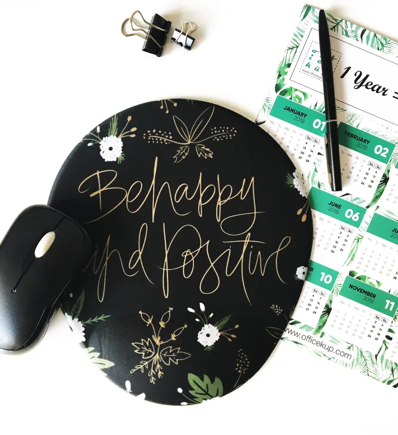 Siyah Be Happy Bilek Destekli Mouse pad