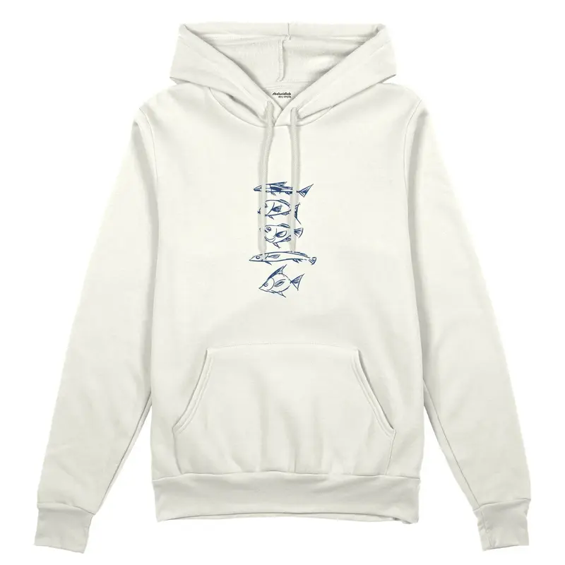 Sketches of Fish Oversize Hoodie