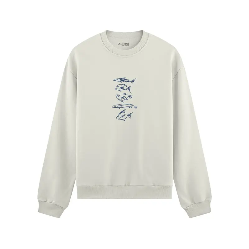 Sketches of Fish Oversize Sweatshirt