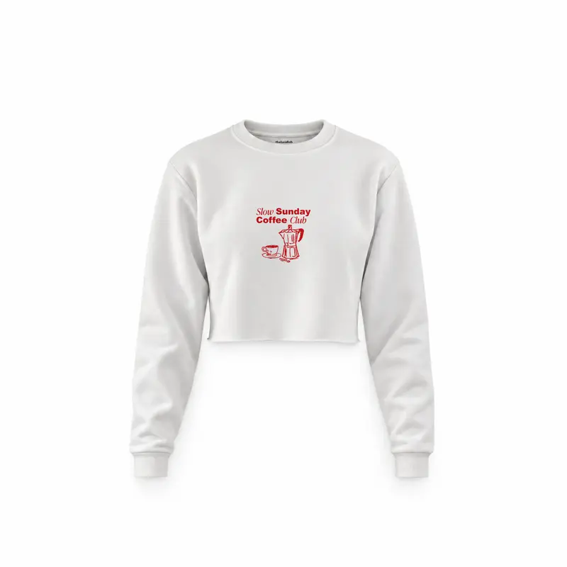 Slow Sunday Coffee Club Crop Sweatshirt