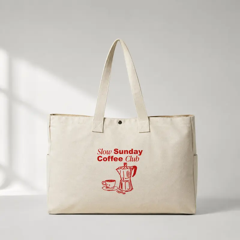 Slow Sunday Coffee Club Daily Tote Bag