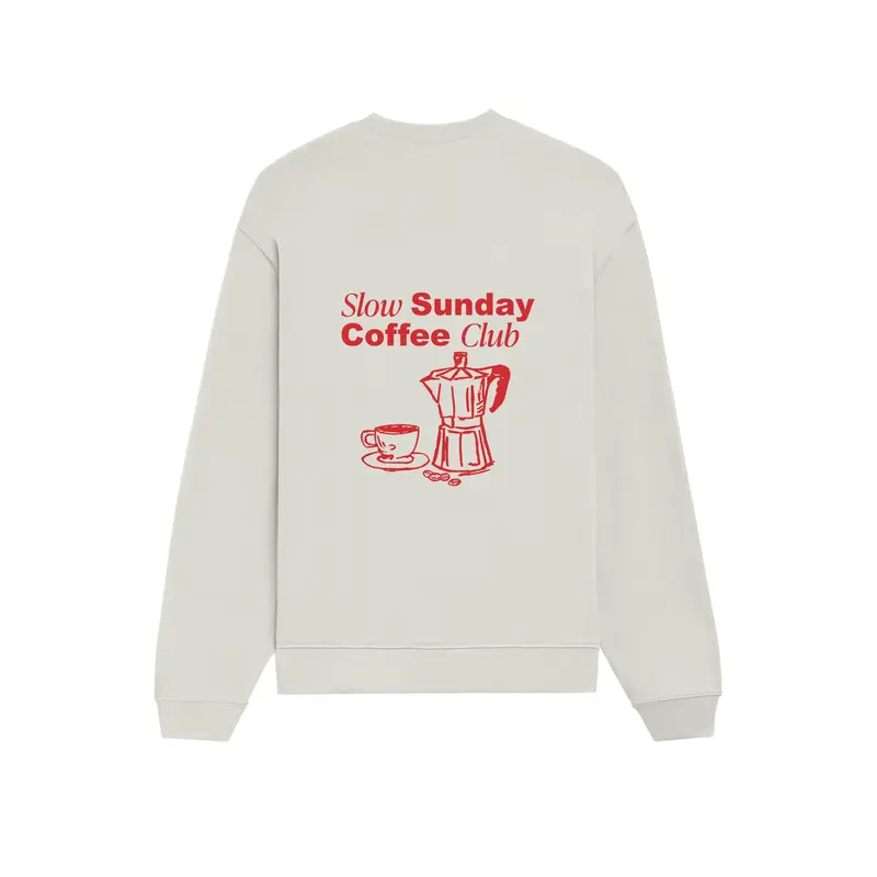 Slow Sunday Coffee Club Oversize Sweatshirt
