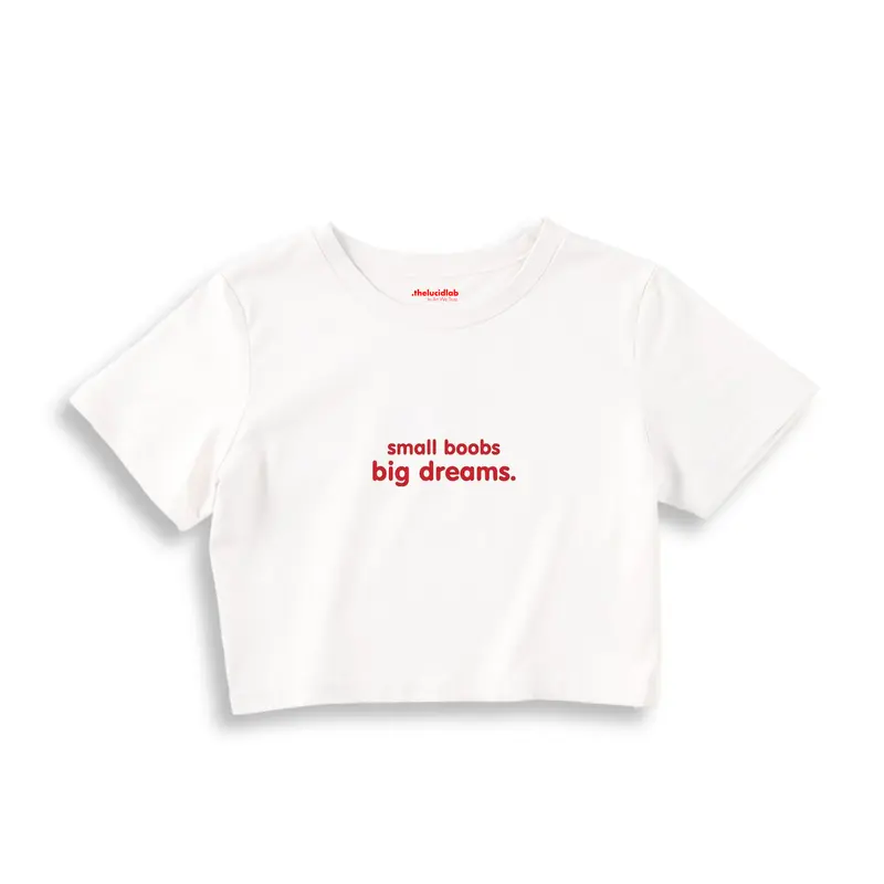 Small Boobs Big Dreams Crop Tişört