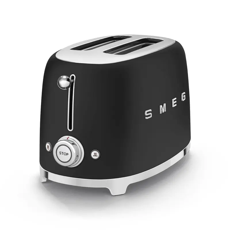 Smeg Mat Siyah 1x2 Ekmek Kızartma Makinesi Tsf01blmeu