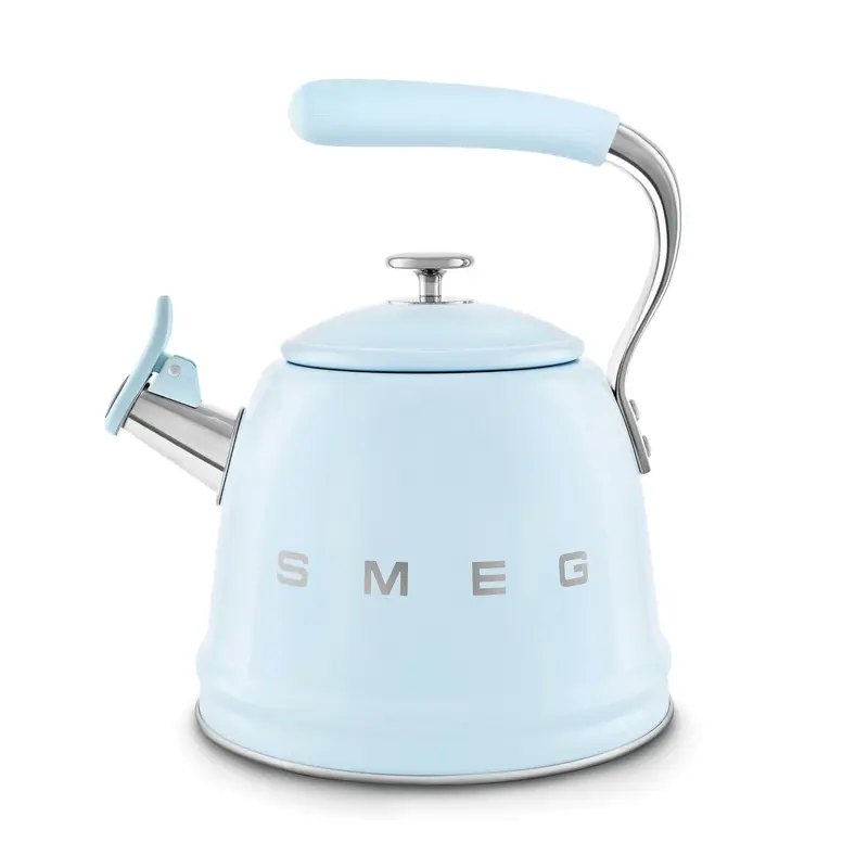 Smeg Pastel Mavi Ocak Üstü Islıklı Whistling Kettle Su Isıtıcısı CKLW2001PB
