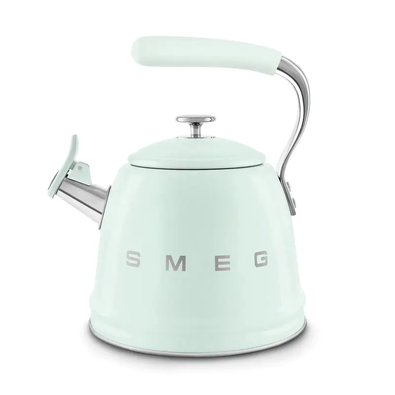Smeg Pastel Yeşil Ocak Üstü Islıklı Whistling Kettle Su Isıtıcısı CKLW2001PG