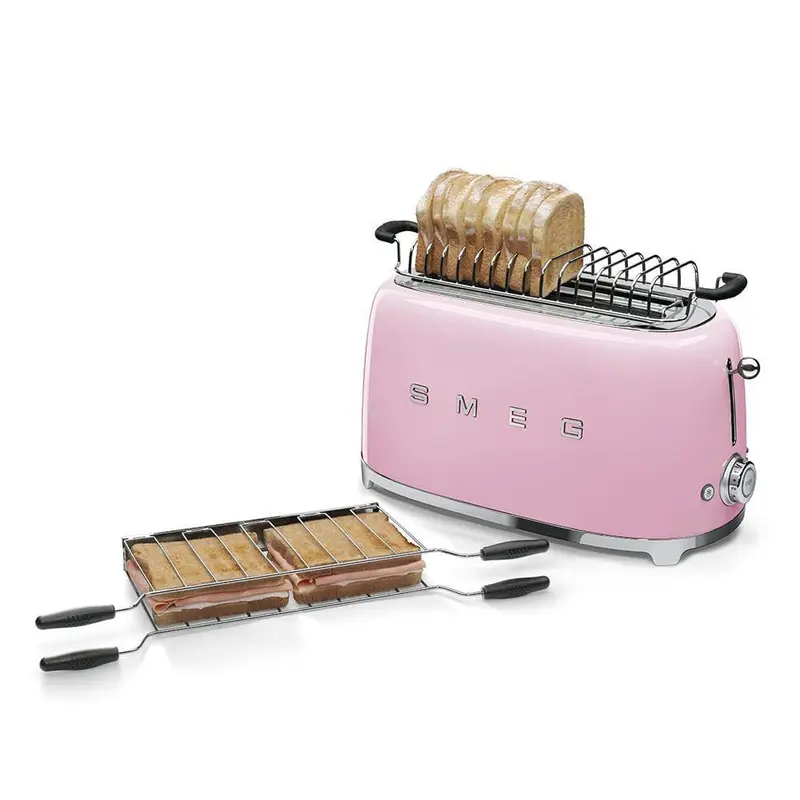 Smeg Pembe 2x2 Ekmek Kızartma Makinesi Tsf02pkeu