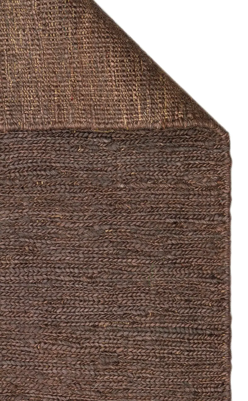 SMK PLAIN BROWN - SOUMAK - Soumak Örgülü Naturel Kendir Halı