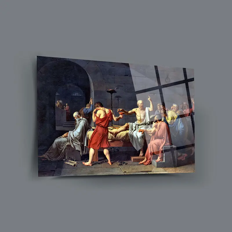 Sokratesin Ölümü Cam Tablo