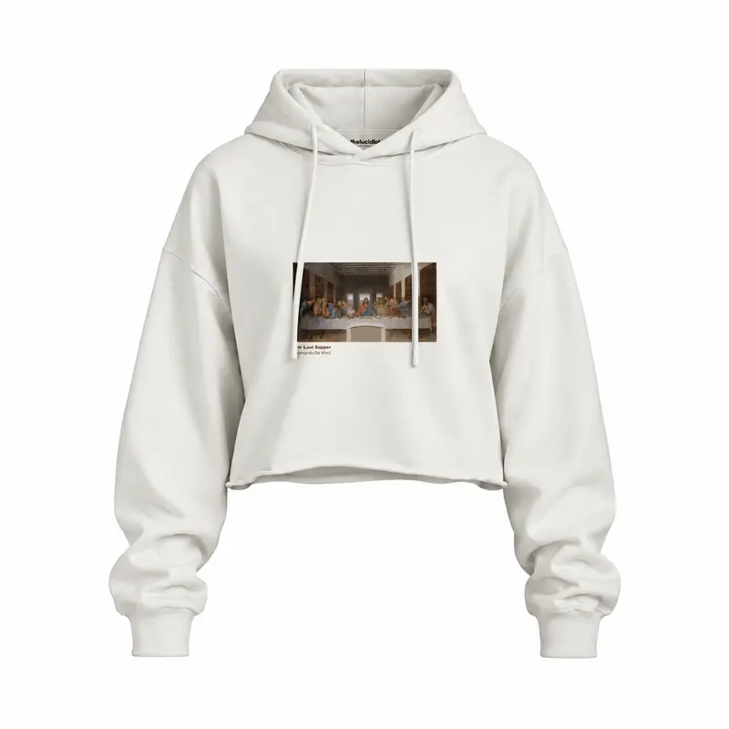 Son Akşam Yemeği Oversize Crop Hoodie