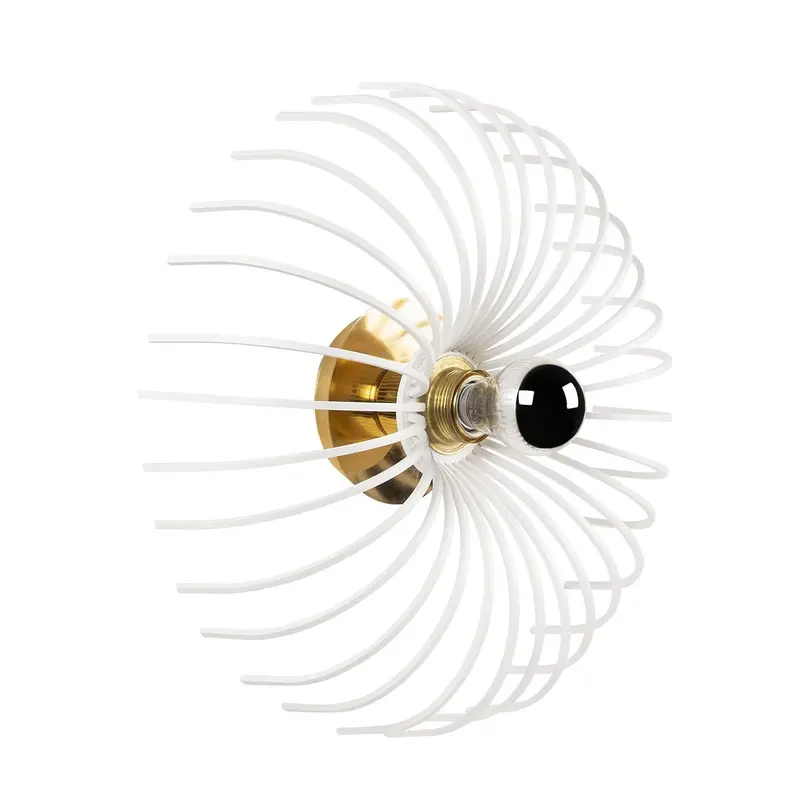 Spiral Tel Tekli Aplik Metal - Beyaz
