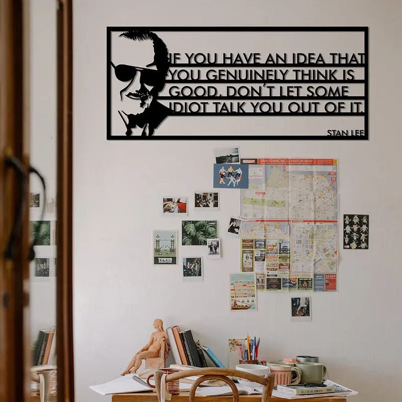 Stan Lee - Metal Duvar Yazısı