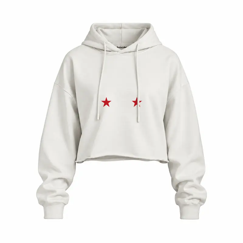 Star Babe Oversize Crop Hoodie