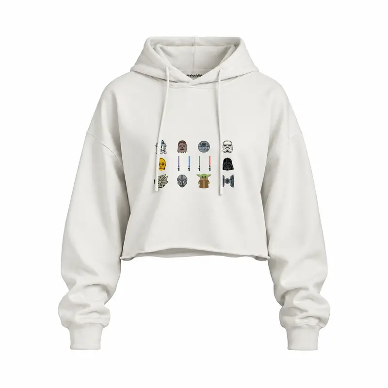 Star Wars Icons Oversize Crop Hoodie
