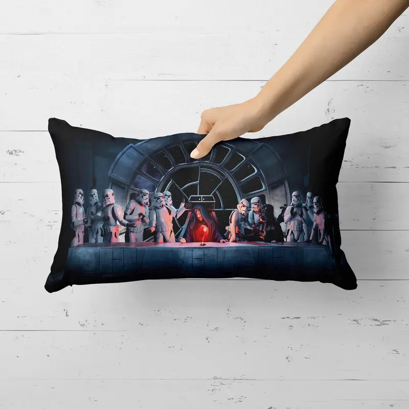 Star Wars Last Supper 30cm x 50cm Çift Taraflı Kırlent Kılıfı
