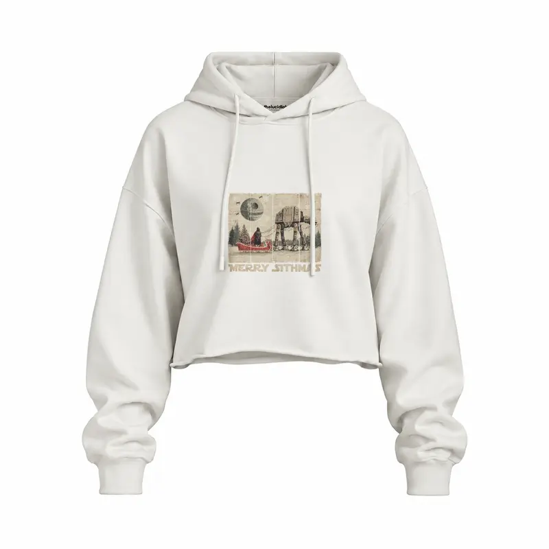 Star Wars Merry Sithmas Vintage Oversize Crop Hoodie