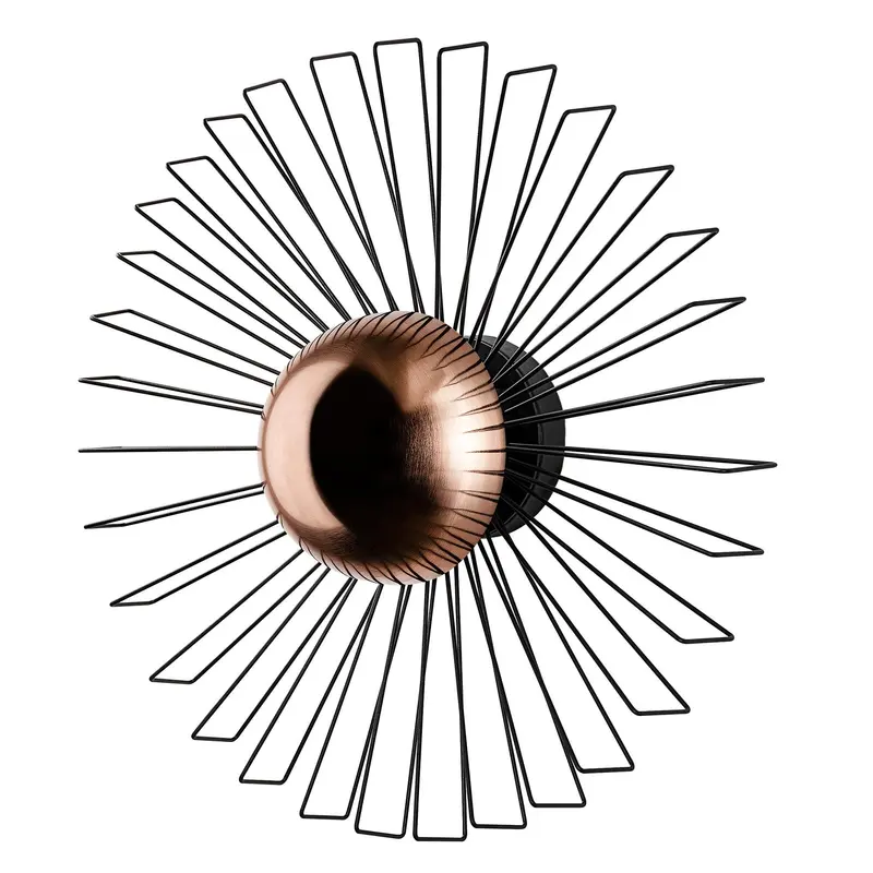 Starburst Tel Metal Duvar Apliği Büyük - Siyah