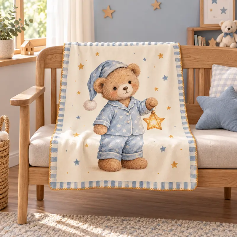 Starlight Teddy Polar Bebek Battaniyesi