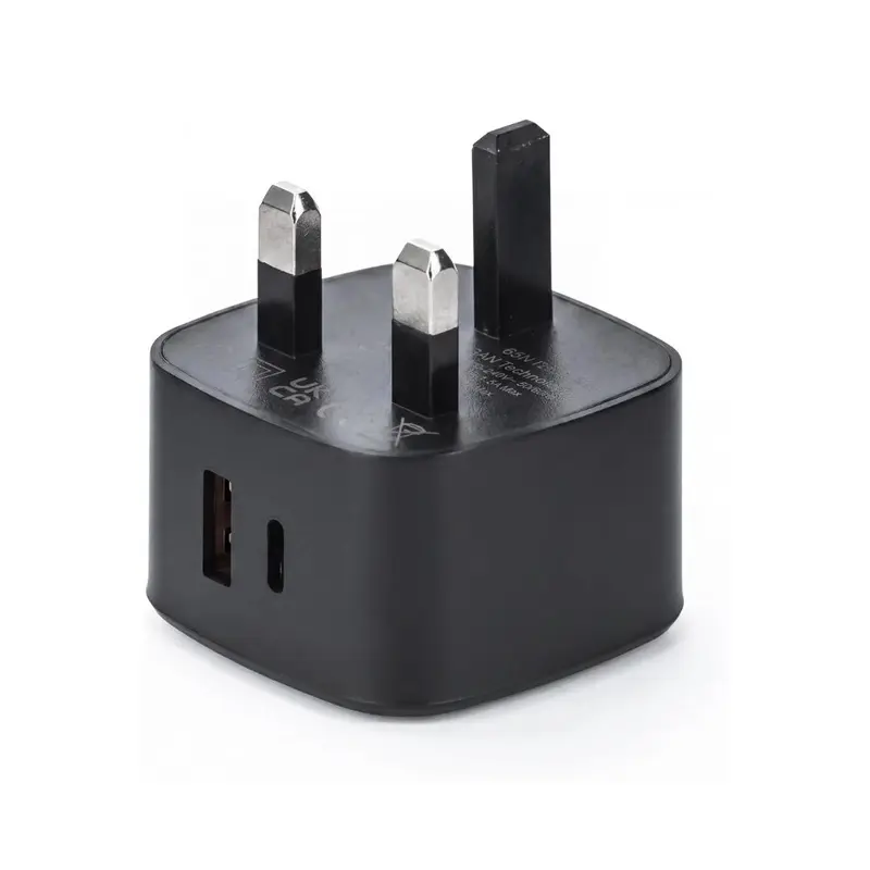 Status 3A 20W USB-A & USB-C Girişli Siyah Hızlı Şarj Adaptörü Priz