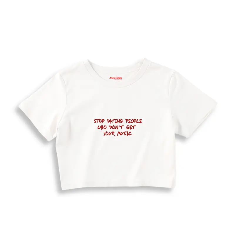 Stop Dating Crop Tişört