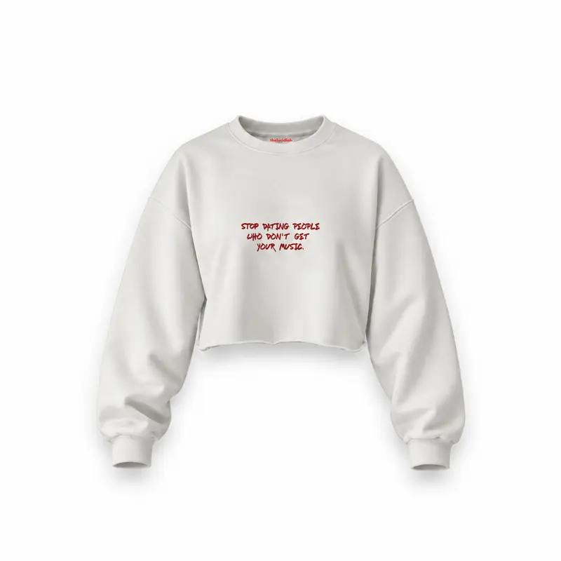 Stop Dating Oversize Crop Sweatshirt