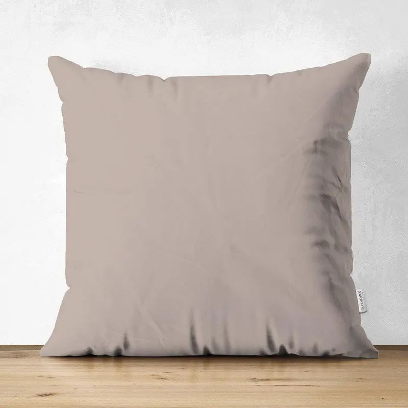 Süet Kumaştan Çift Taraflı Vizon Yastık Kırlent Kılıfı 43x43cm
