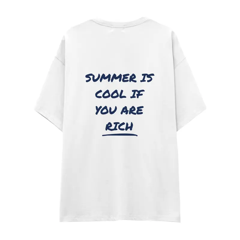 Summer Is Cool If You're Rich Oversize Tişört