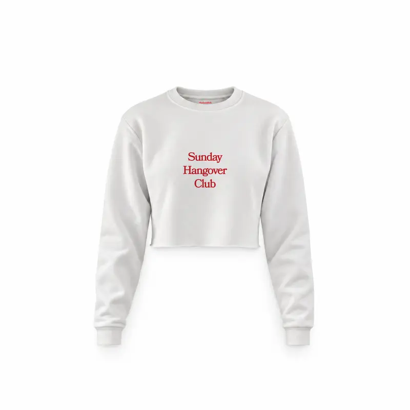 Sunday Hangover Club Crop Sweatshirt